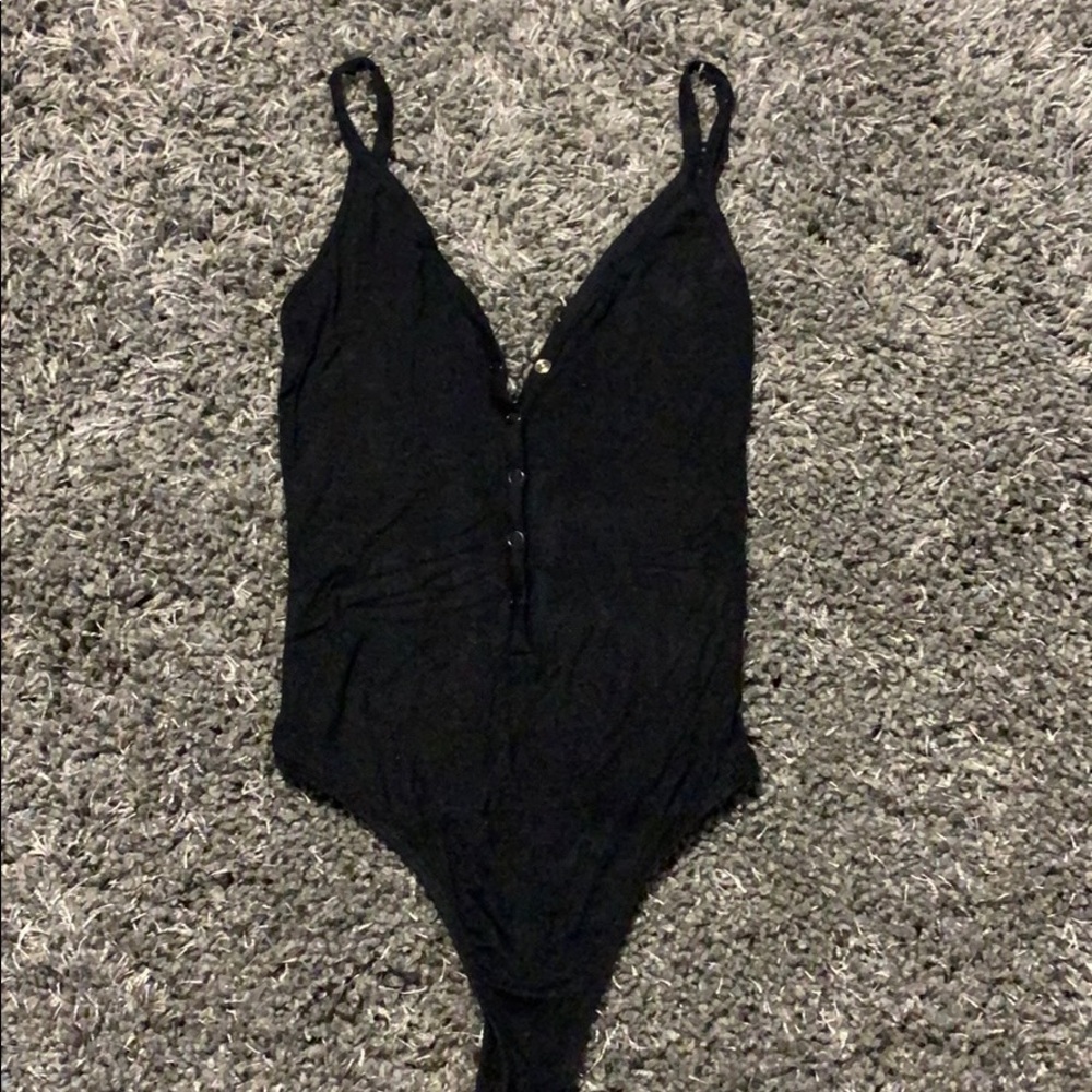 PacSun MetoWe Black Button Bodysuit